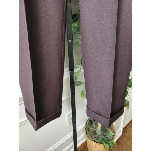 Tony Blake Men's Brown Solid 100% Polyester Straight Leg Dress Pants Size 38R